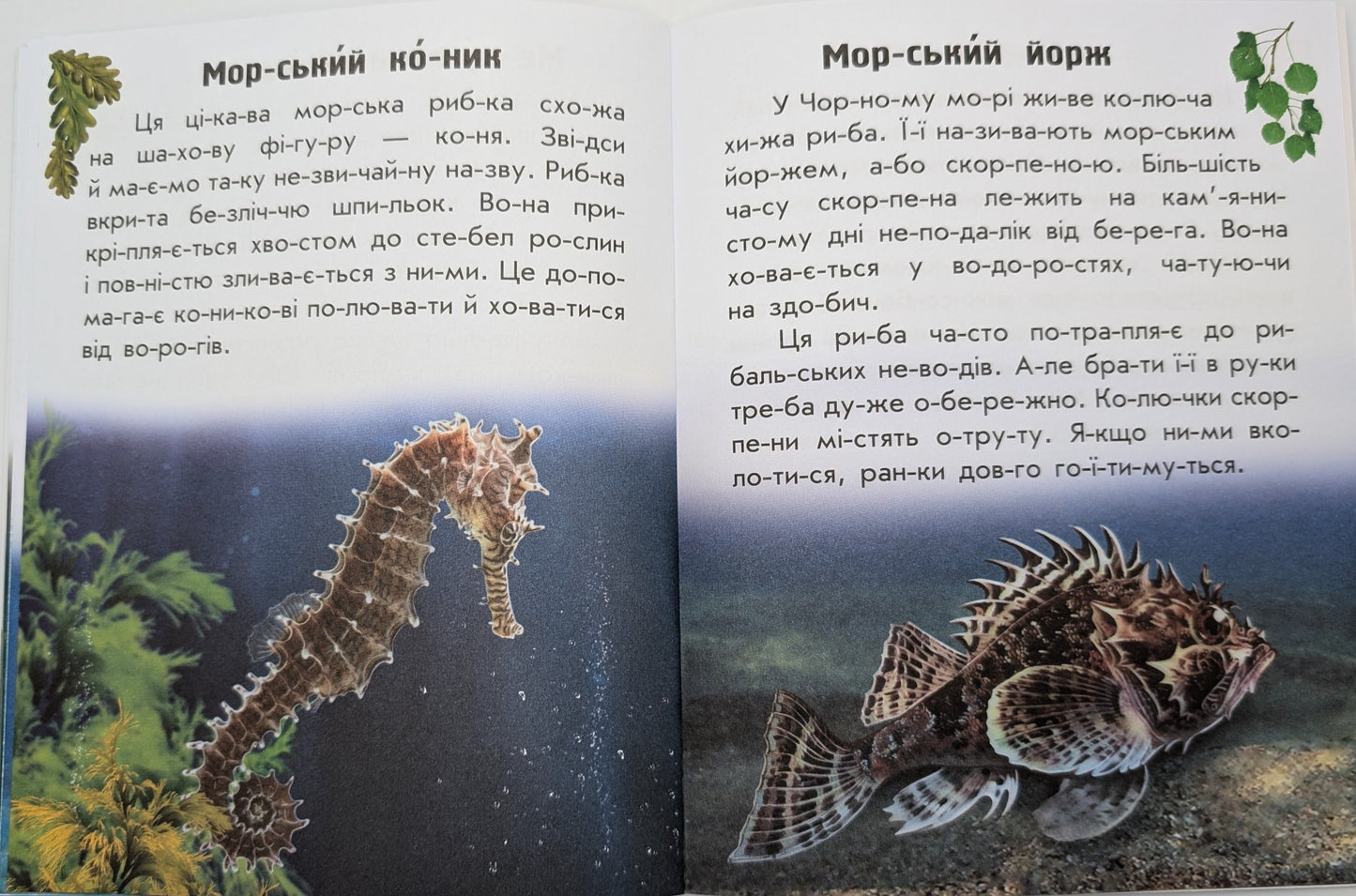I read about Ukraine. Animals of Rivers and Seas