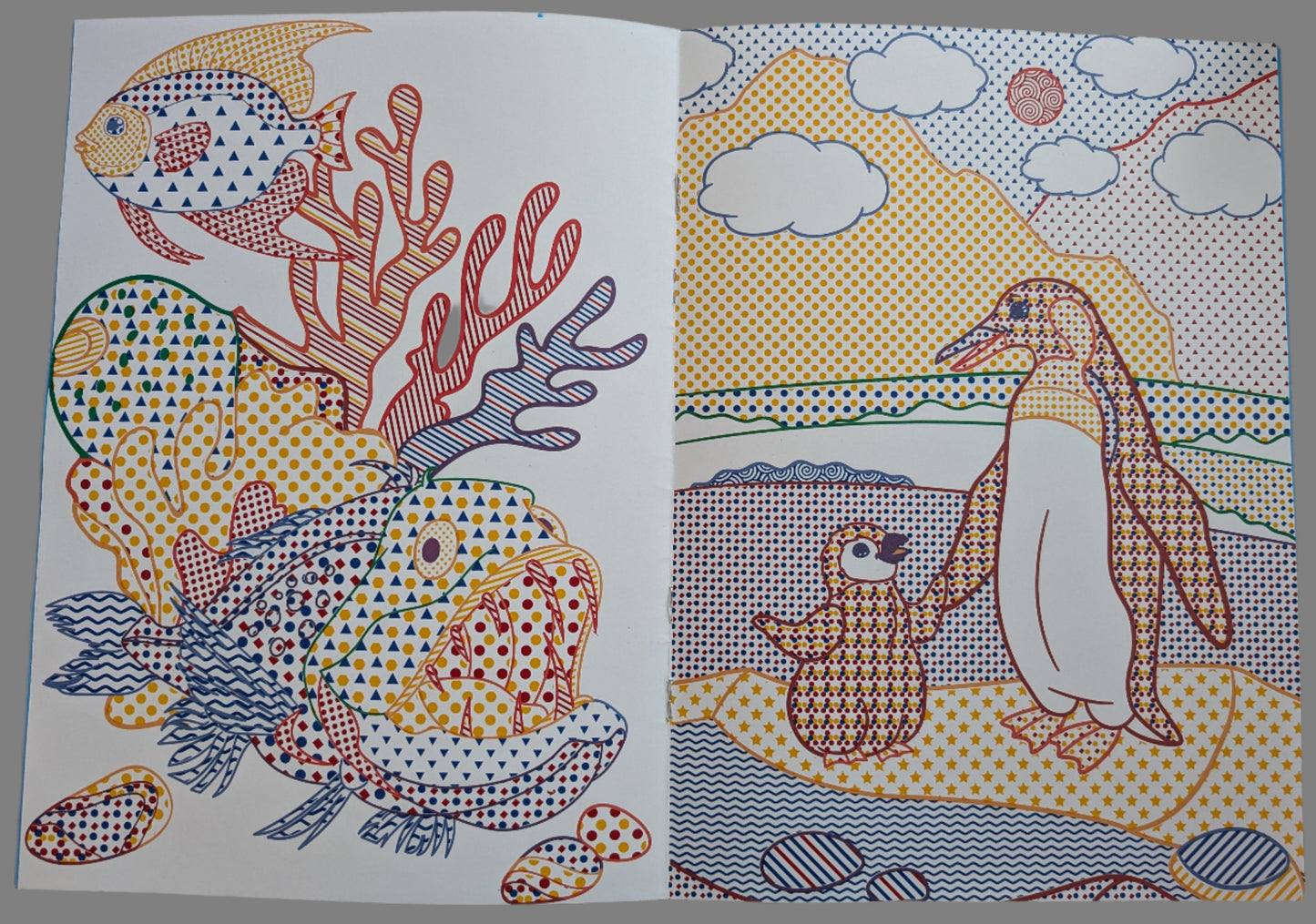 Large water coloring pages for little children. Sea Animals (Soft cover)