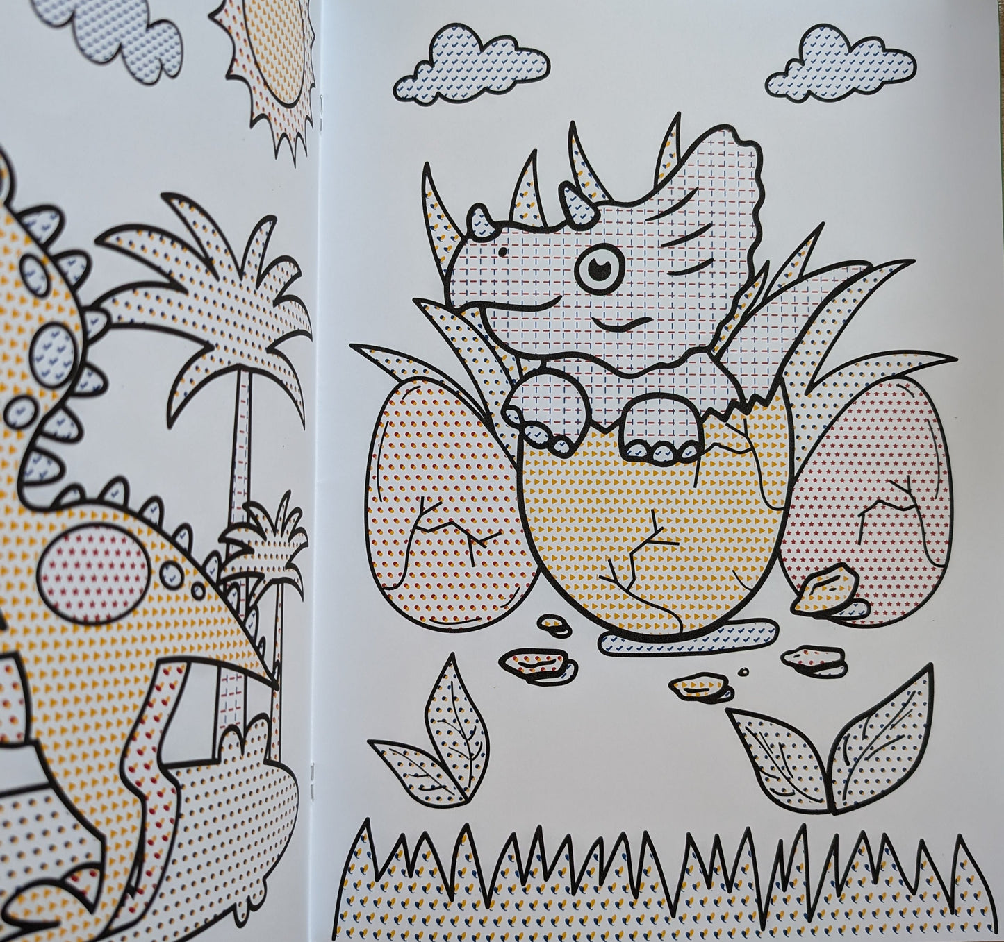 Large water coloring pages for little children. Dinosaurs (Soft cover)