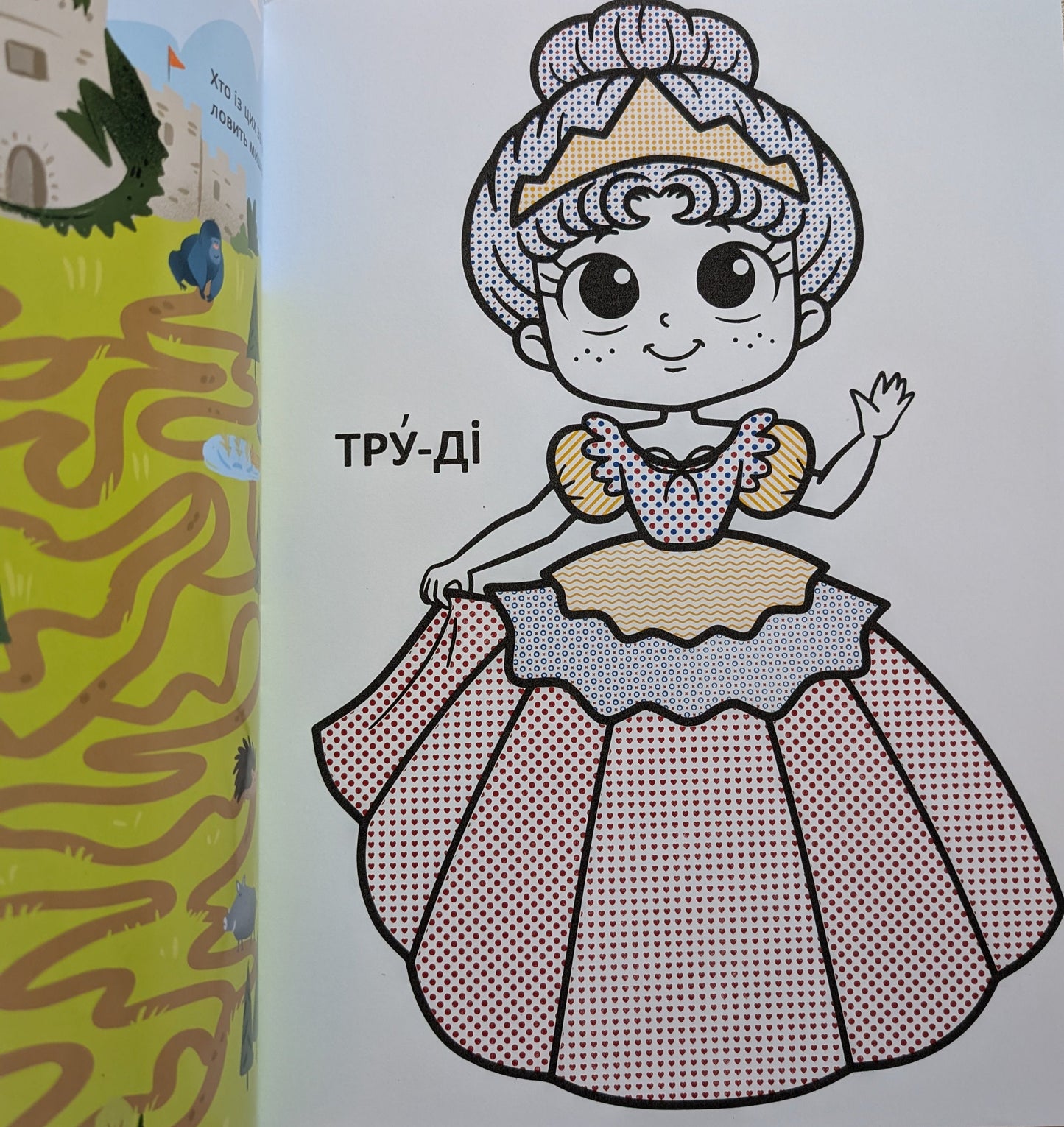 Large water coloring pages for little children. Fairy tale princesses (Soft cover)